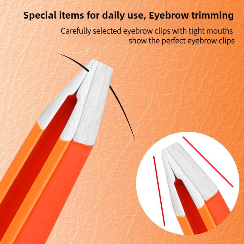 New Classic Color 4-piece Set Tweezers Beauty Tools Tight Clamp Hair Removal Clip Trim Eyebrows Fine Hair Portable Tweezers