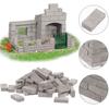 100-Piece Set of 1/35 Scale Miniature Bricks, Miniature Parts, Diorama Bricks, Concrete Blocks, Model Buildings, DIY Scenery, Building, Gardening Acce