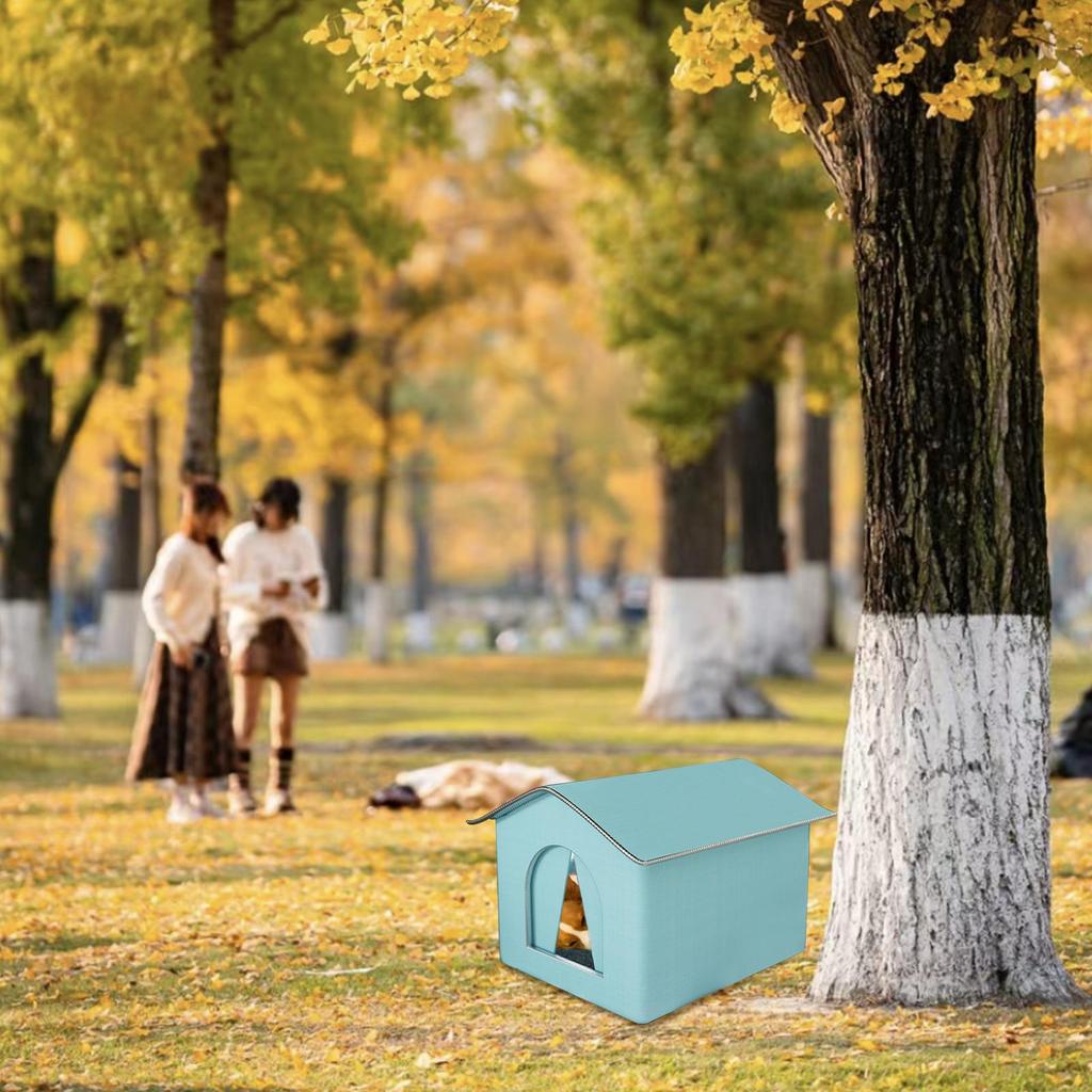 Outdoor Cat House Foldable Warm Pet House Waterproof Rainproof Kitten Cave Pet Tent Bunny Bed For Feral Cat Puppy