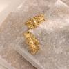 18K Gold-Plated Titanium Steel Irregular Geometric Earrings for Women
