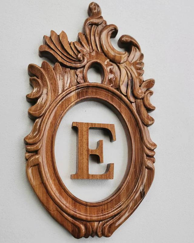 Custom Solid Wood Sign: Chinese Style Carved Logo Plaque