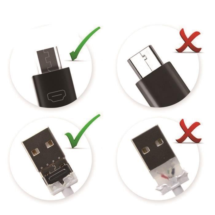 1M Câble Micro Usb Pour Android - Noir
