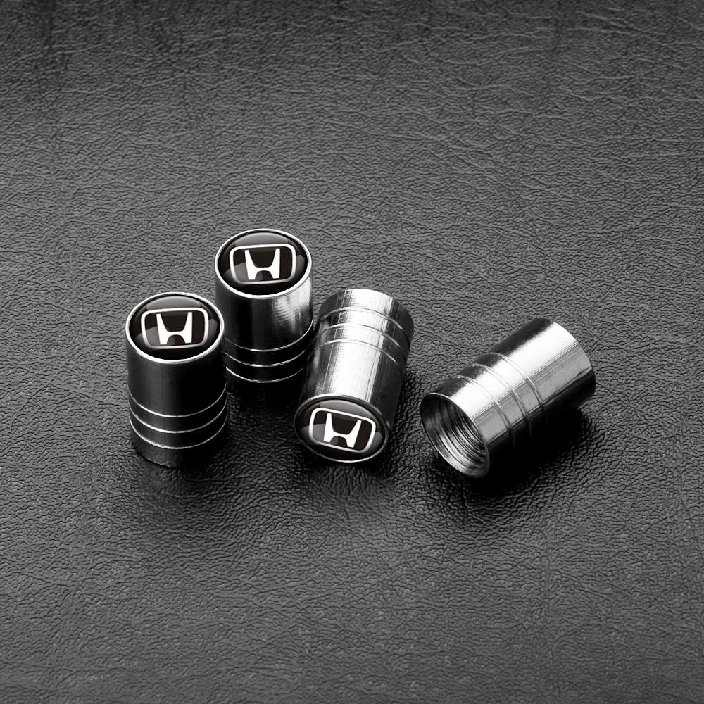 4pc Metal Car Wheel Tire Valve Stem Caps Covers Car Accessories For Honda Civic FIT CRV Accord Jazz HRV Insight Odyssey CRZ City