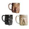 Unique Coffee Cup Large Capacity Ceramic Mug Handmade Leak-Proof Hot Cold Drinks Mug Humorous Gift for Adults Home Office Use
