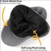 Winter Cozy Beanie with Brim and Ear Flaps Warm Cycling Windproof Knitted Hats Fashion Caps Scarf GZW