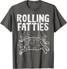 Rolling Fatties Funny Cat Lovers Theme Fat Kitten Unisex T-shirt