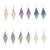 Lady Colorful Multi Layers Hollow Leaf Elegant Hook Earrings Jewelry Decor