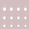 24 Pcs Short Square Press On Nail Flowers False Nail Sweet Acrylic Nail Glossy Full Cover Stick On Nail for Woman