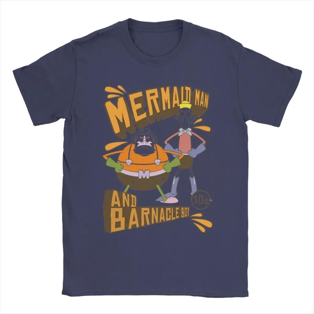 SpongebobedMan And Barnacle Boy T Shirt 100% Cotton Clothing Hipster Short Sleeve Crewneck Tees Classic T-Shirt