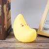 Silicone Yellow Cute Moon Shape LED Night Light Decoration Lamp for Children Room BedroomYellow