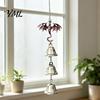 Exquisite Alloy Craft Retro Dragon Hanging Bells, Metal Flying Wind Chime, Rustic Decorative Wall Ornament Fantasy Outdoor Garden for Patio Porch Yard