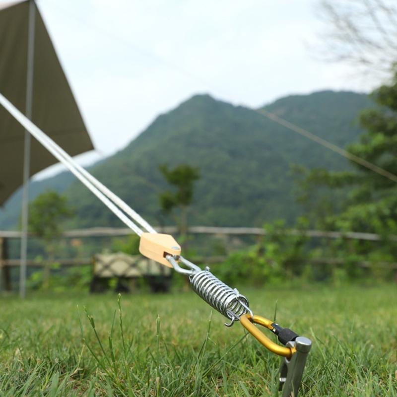 4Pcs Stainless Steel Tent Spring Buckle for Outdoor Camping, Dog Training, Swing
