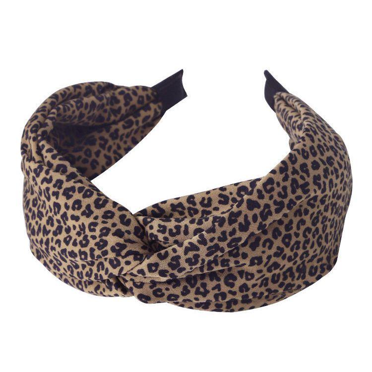 Small leopard print face enhancing headband, simple and wide edged hair clip, headband accessories for women's face washing, headband hair accessories