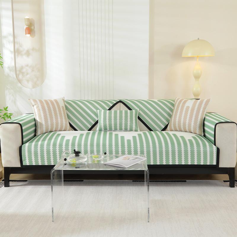 Summer Sofa Cushion Summer Mat Cushion Summer Ice Silk Cool Pad Non-Slip Leather Sofa Cover Cover Cloth