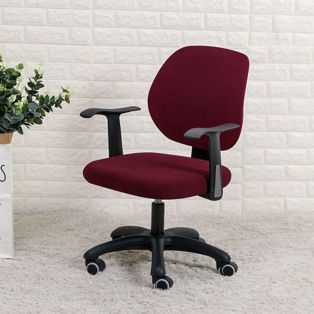 

Съемный эластичный универсальный чехол для рабочего стола, офисного кресла, чехол для сиденья, защитный чехол вино красного