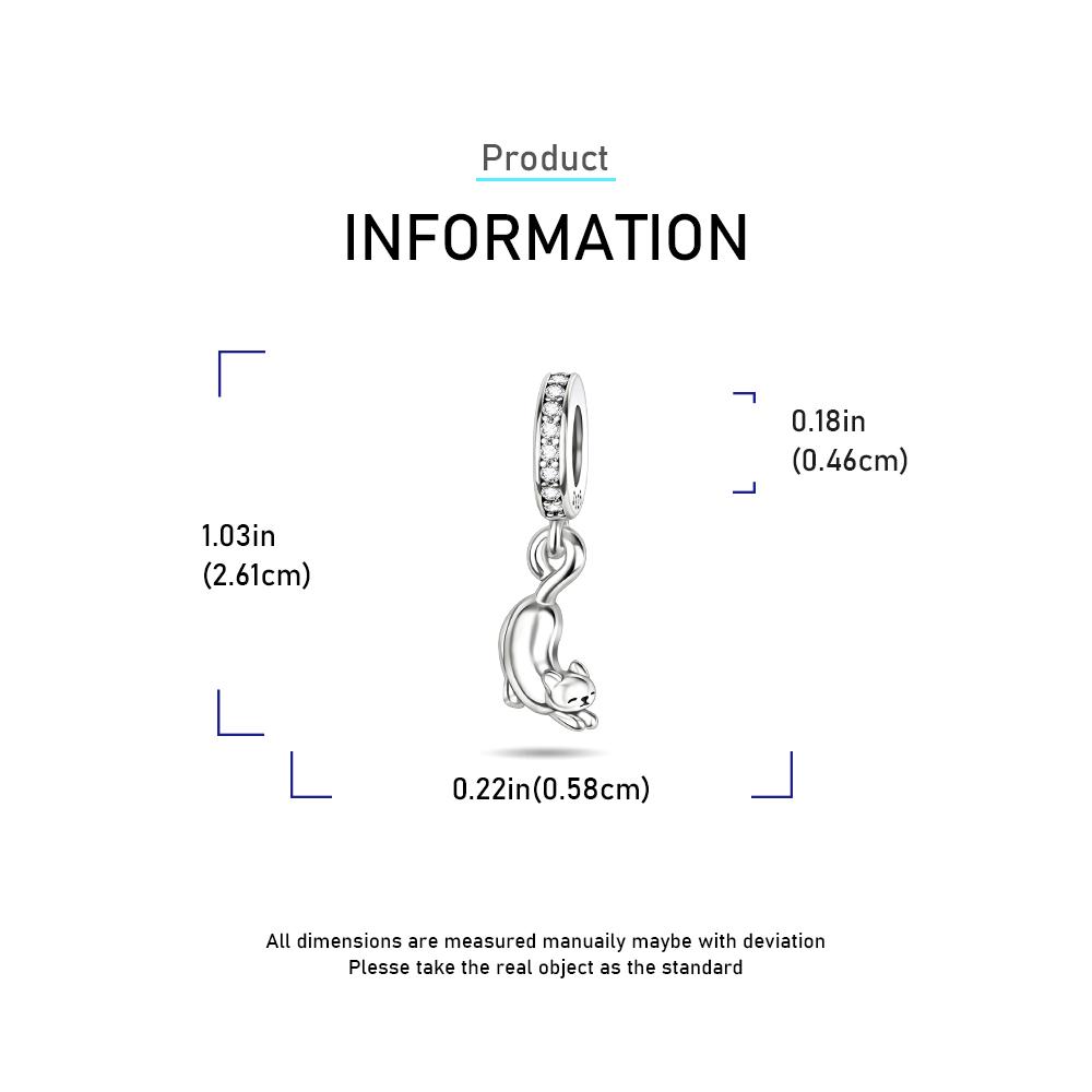 Серия Животные Оригинальные Шармы Бусины Медь Собака Кошка Домашние животные Подходят для браслета Сделай сам Милые подвески для женщины Модная бижутерия