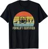 Lustiges Gabelstaplerfahrer Gabelstaplerzertifiziert Retro Vintage T-Shirt