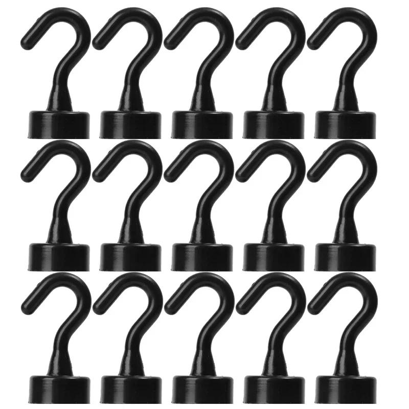 

Черные прочные магнитные крючки, настенный магнитный крючок, многоцелевой крючок для ключей, вешалка для одежды, кухонный холодильник, органайзер для ванной комнаты 10pcs