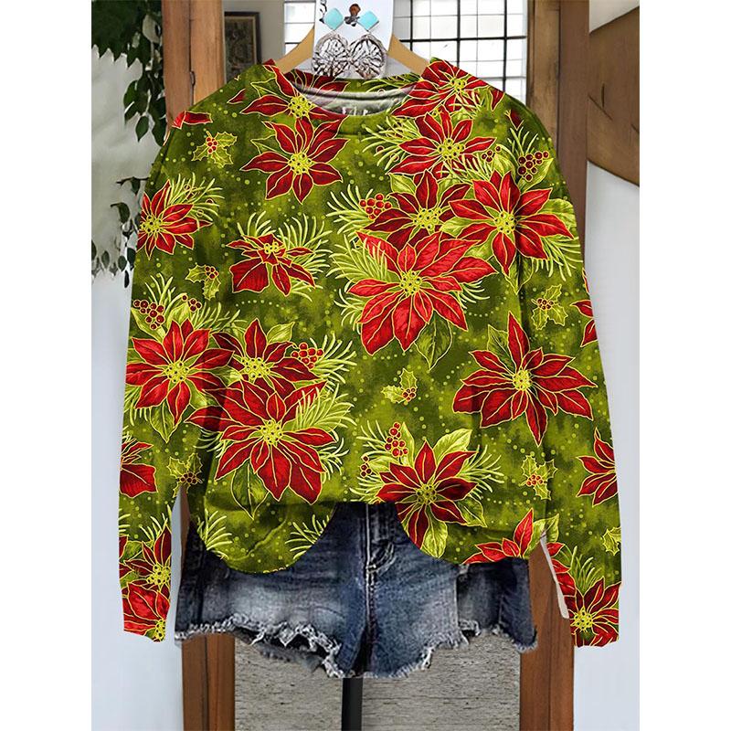 Nye julegensere Julemannen 3D-trykk Dame O-hals Hettegensere Casual Streetwear Y2k Overdeler Harajuku Topper Dameklær