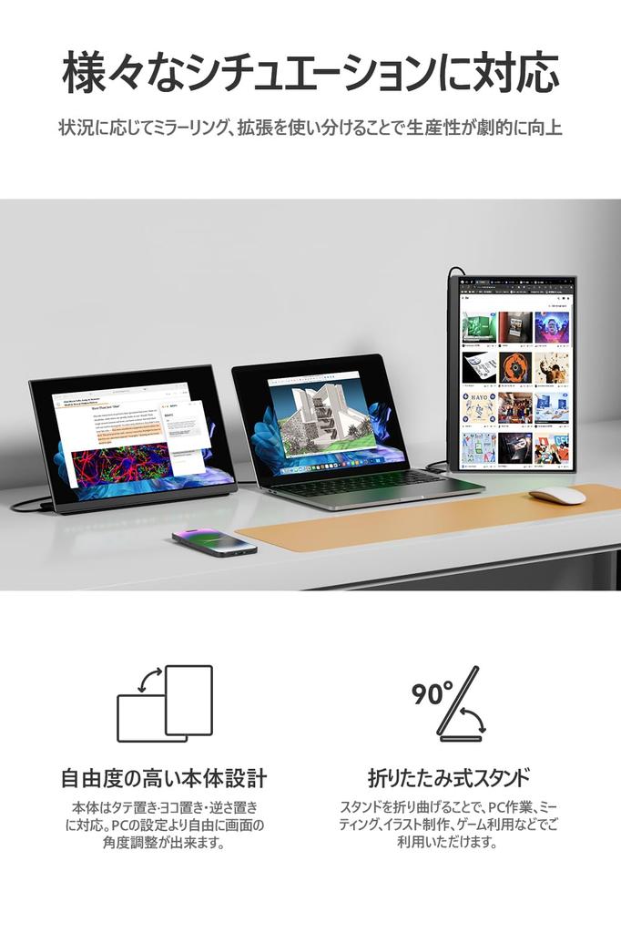 Mobilní monitor EHOMEWEI Organic EL Touch Panel Palcový FHD 1920x1080 Kompatibilní s dotykovým perem Kompatibilní s lesklým perem Tab Tenký 5mm Gaming Blue Light Cut