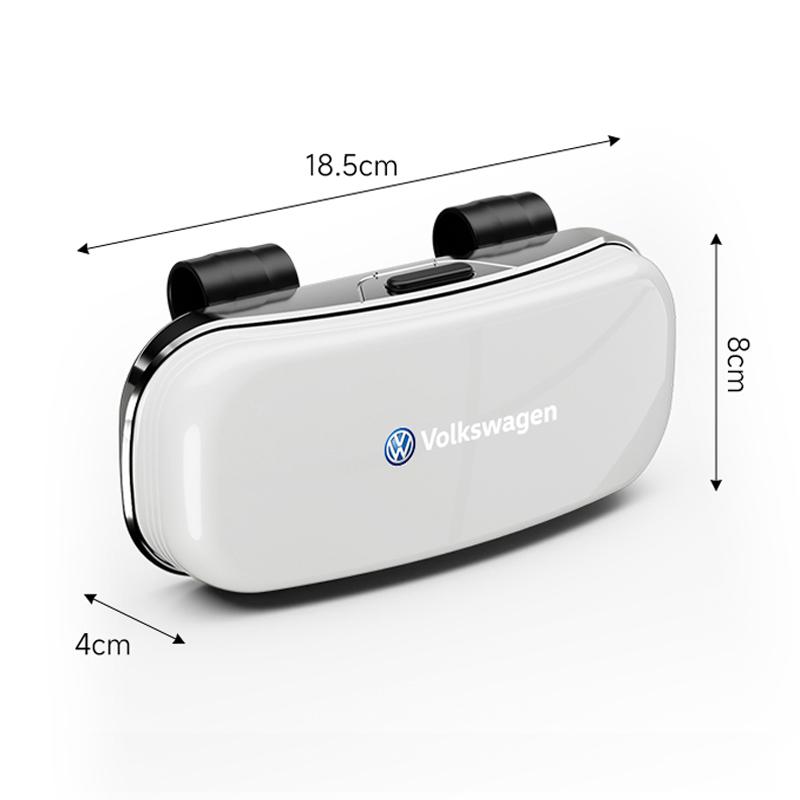 ZCKOT1 VW Car Sun Visor Glasses Case Sunglasses Storage Clip Card Ticket Holder For Volkswagen Teramont Magotan GTI RLine R Tiguan Golf