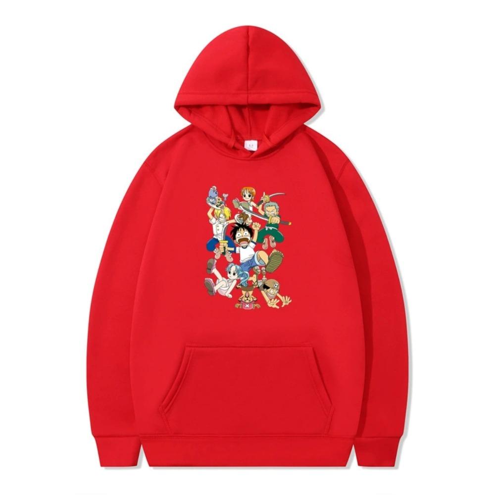 Mens Womens Hoodie ONE PIECE Anime Hoodies Streetwear Harajuku Casual Printed Hooded Pullover Sweatshirts