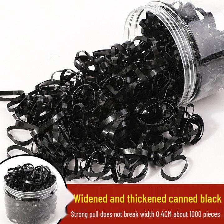 

**Durable Black Rubber Bands for Women s Hair - Extra Thick, High Elasticity, Small Size**