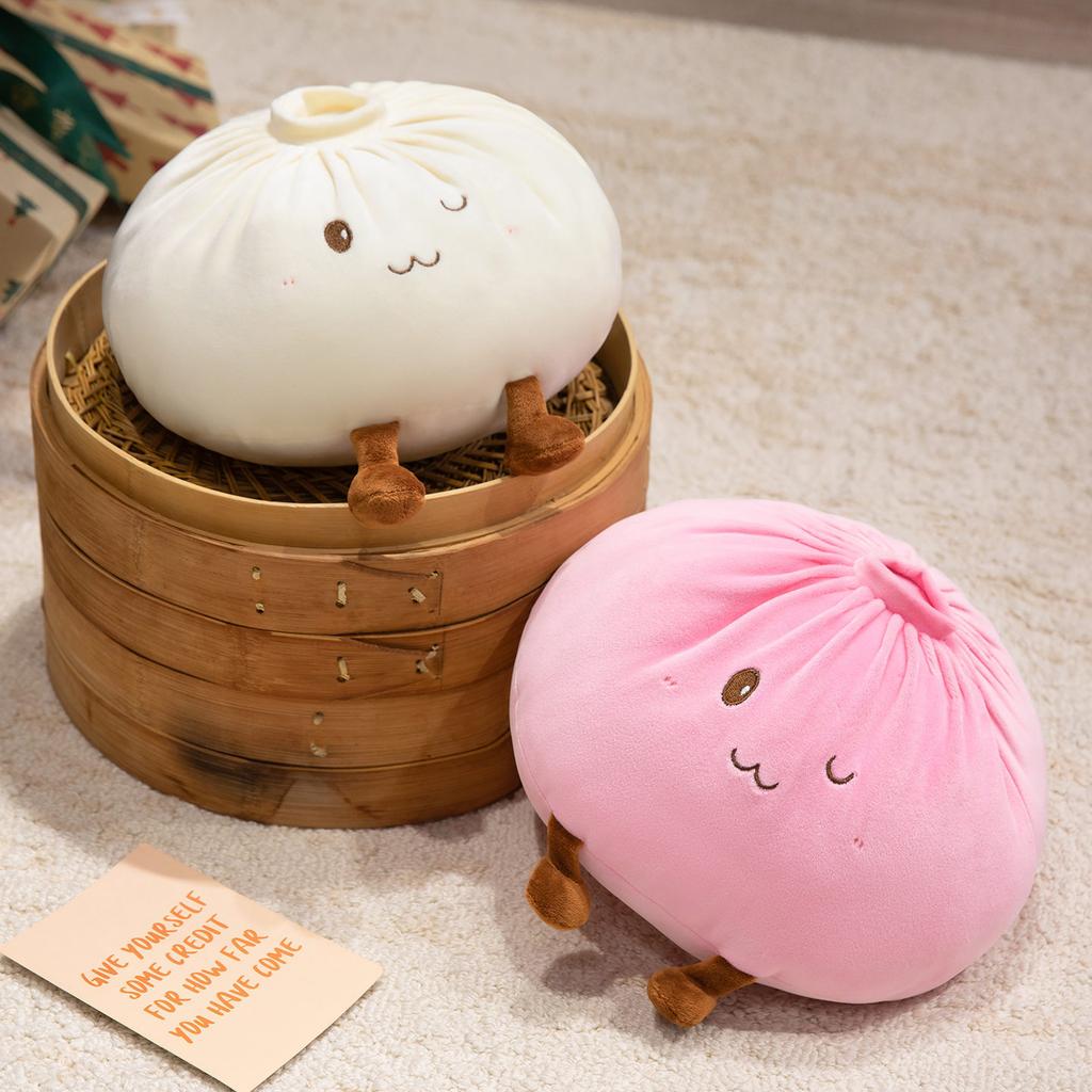 40cm Dumpling Plush Toy Soft Stuffed Hug Pillow Doll Home Decoration Stress Relief Toy Fans Gift