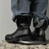 Original Design 2025 S/A New Hight Quality Street Style Black Leather Boots For Men's Hombre Teenagers Daily Party Dress Shoes