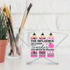 "Influence Teacher" Acrylic Desk Decor - Appreciation Gift for Educators