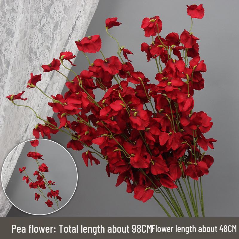 Wine Red Artificial Floral Bouquet - Chinese Wedding & Engagement Ceiling Decoration