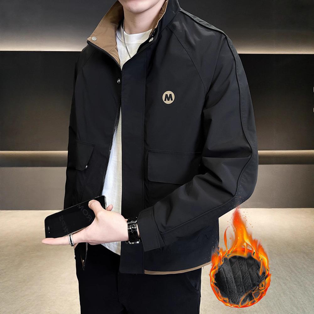 Stand-up Collar Jacket Men's Autumn and Winter New Popular Cotton Thickened Men's Jacket Cotton Clothes