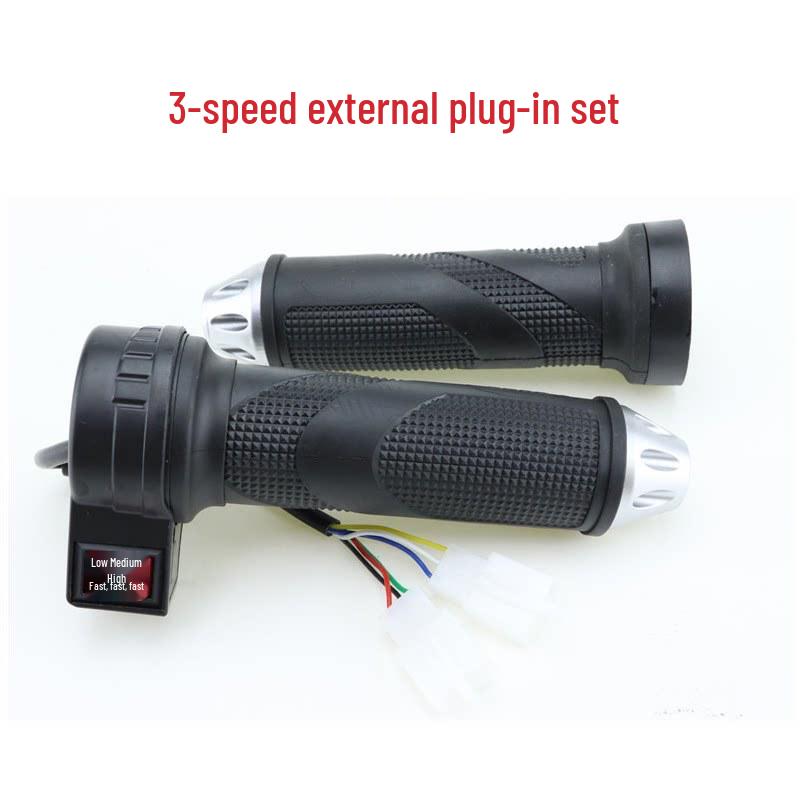 Accelerator Electric Universal Multifuncțional pentru Vehicule Electrice: Viteză inversă în trei trepte, Mâner rotativ pentru modificarea accelerației triciclului.