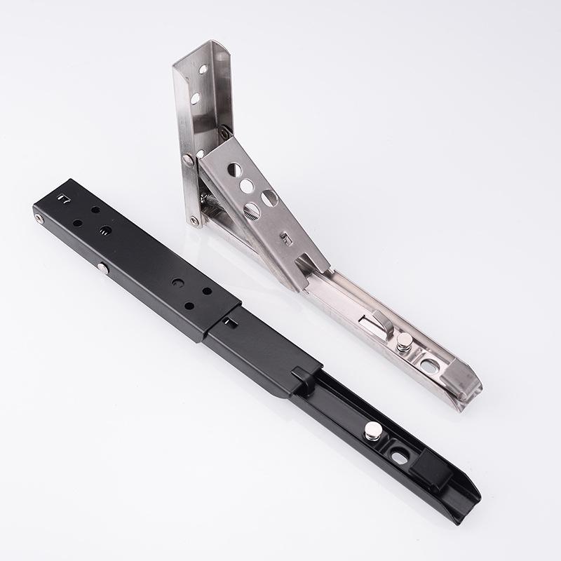 Punch-Free Triangle Wall-Mounted Stainless Steel Folding Bracket Shelf