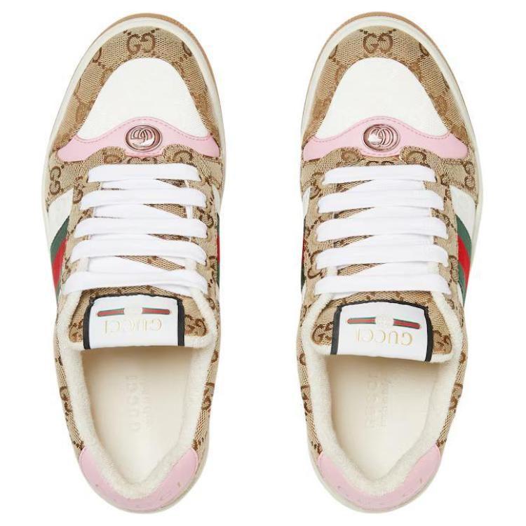 Gucci Wmns Screener Sneaker 'Beige Pink' Women's 817276 FAD3U 9750