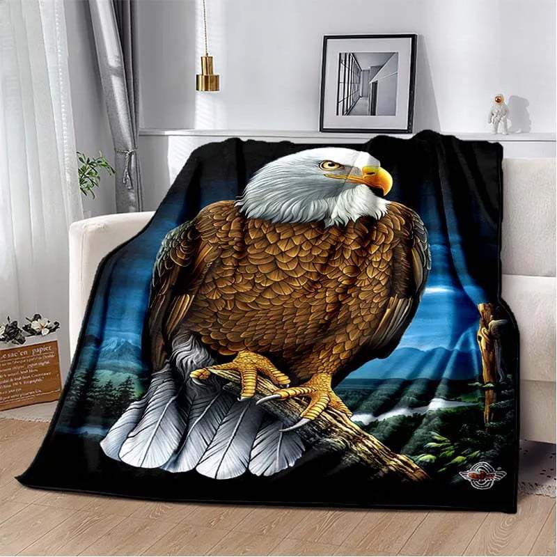 Eagle Printed Blanket Household Sheet Sofa Cover Living Room Office Lunch Break Blanket Soft Casual Washable Thermal Blanket
