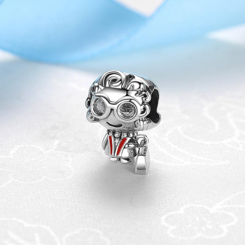 Original 925 Sterling Kupfer Charms Passen Markenarmbändern Opa Oma Junge Mädchen Perlen Liebe Familie Frauen DIY Halsketten Zirkon