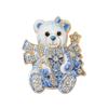 Sparkly Rhinestone Lapel Pin Vintage Enamel Brooch Fashion Christmas Brooch  Hat Decoration