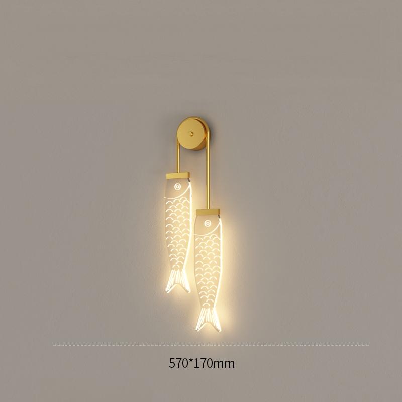 Nordic Ins Acrylic Carp Led Wall Lamps For Children Creative Bedroom Bedside Hallway Corridor Art Deco Night Lights Kids Sconce