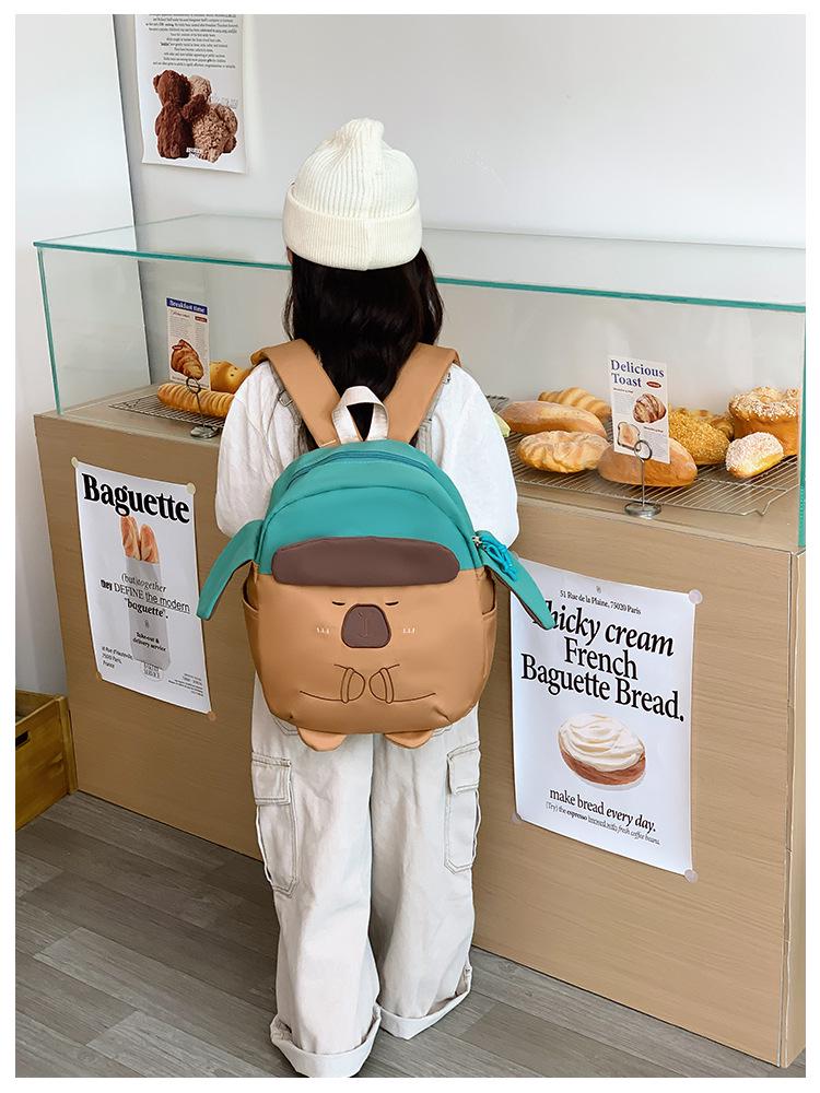 2025 Trendy Capybara Girl's Cartoon School Backpack