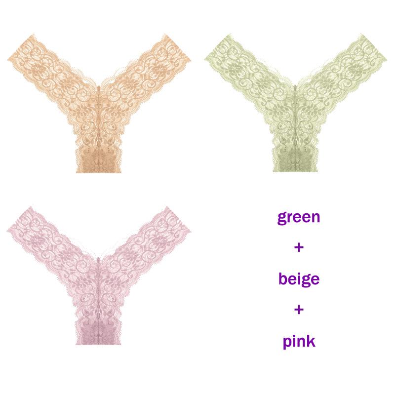 CINOON 3 Teile/los frauen höschen Transparent Low-Taille Unterhose Aushöhlen Tanga Weibliche Nahtlose G-String Sexy Unterwäsche Spitze Dessous panty