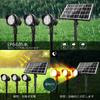 MEIKEE Improved Solar Garden Light, Outdoor Spotlight with 3 Switchable Colors: Warm White, Neutral White, and Daylight, Solar Panel Charging,
