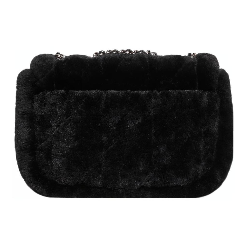 Coach Pillow 20 Turn Lock Flap Closure Wool Leather And Smooth Leather Handheld Crossbody Shoulder Bag Women handbags Black CE720-LHBLK