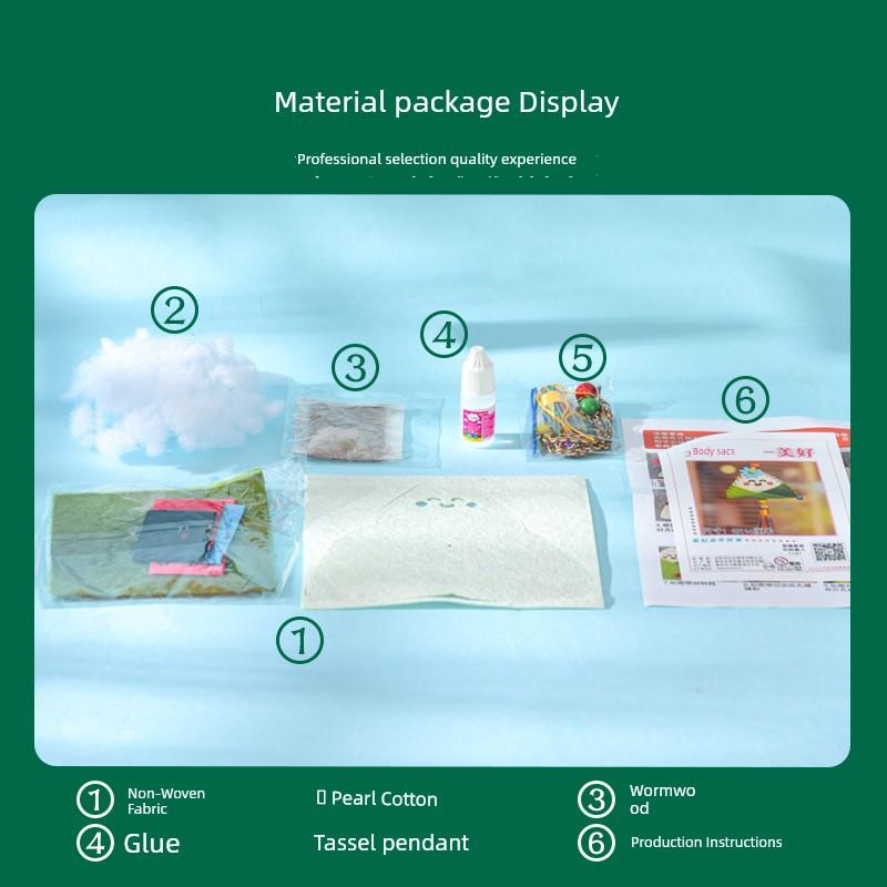 Dragon Boat Festival Fragrance Sachet, Handmade DIY Material Kit, Kindergarten Children's Mugwort Mosquito-Repellent Small Incense Bag Pendant