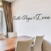 WZ9047 English Slogan Faith Hope Love Bedroom Living Room Beautification Wall Sticker