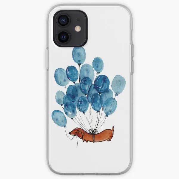 

Dachshund Dog And Balloons Iphone Tough Phone Case Customizable for iPhone 6 6S 7 8 Plus X XS XR Max 11 12 13 14 Pro Max Mini iPhone 12