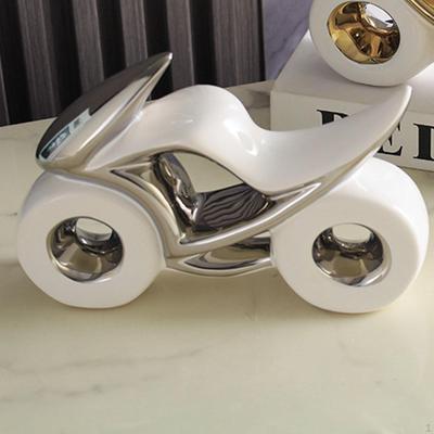 Ceramic Motorcycle Figure for Office Desk Display