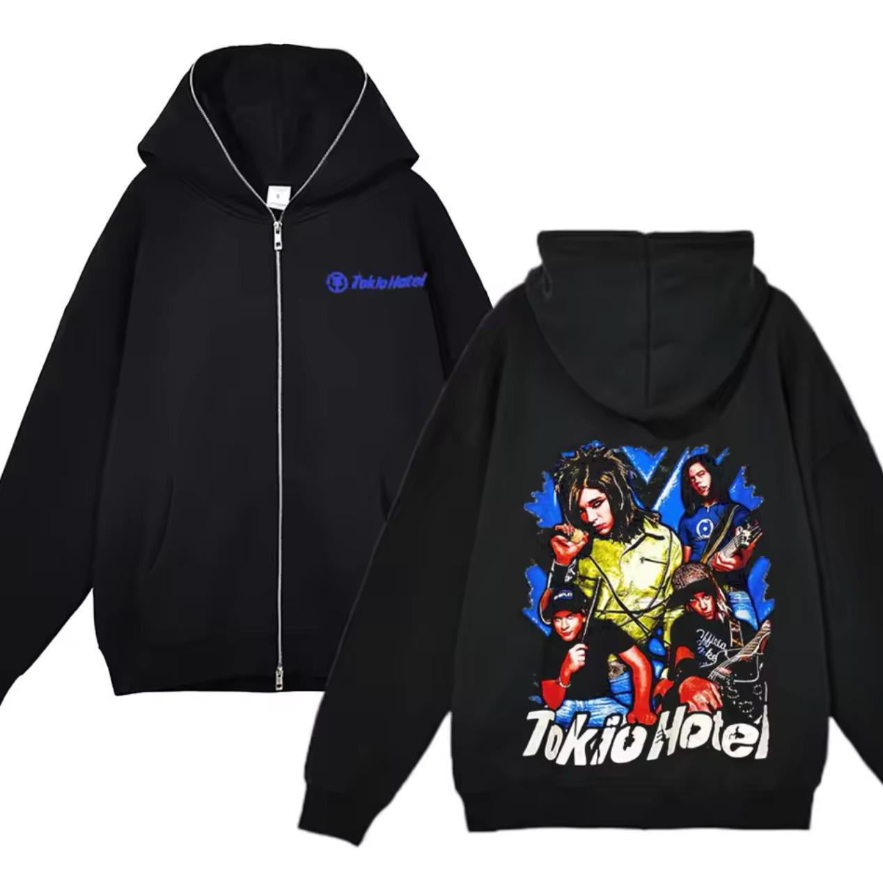 Tokio Hotel Билл Каулитц Рок-группа Y2K Худи на молнии Medium