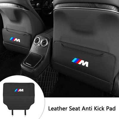 1PC Car Seat Back Protection Mat Anti Kick Pad For M Emblem M1 M2 M3 M5 M6 X1 X3 X5 X6 E46 E39 E36 E60 Interior Accessories