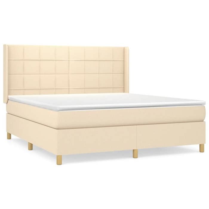 Sommier à lattes avec matelas - Maison Exclusive - 160x200 cm - Tête de lit réglable - Beige